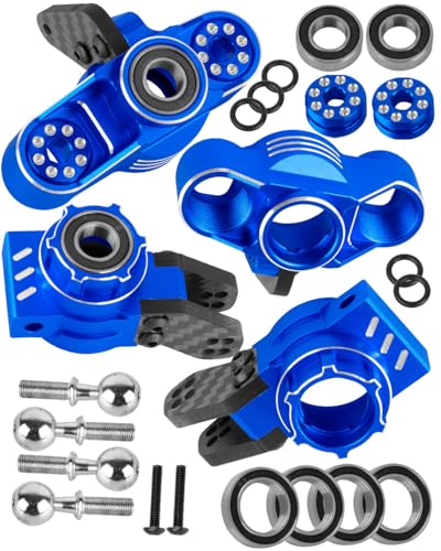 RC Upgrades Part Front Knuckles Steering Blocks&Rear Hub Stub Axle Carriers for 1/8 Kraton (Also for V4&V5)/Notorious/Outcast 6S BLX,Steering Hops Up,Replaces #AR330505#AR330404,Navy Blue - color: Navy Blue - (Upgrades)