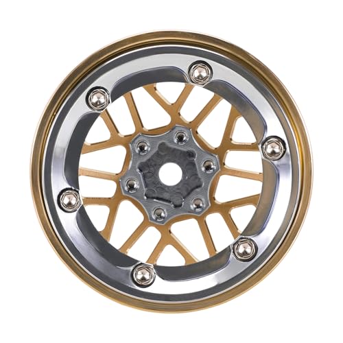 INJORA ModuWheel 1.3” Offset Brass & Aluminum Beadlock Wheels for 1/18 1/24