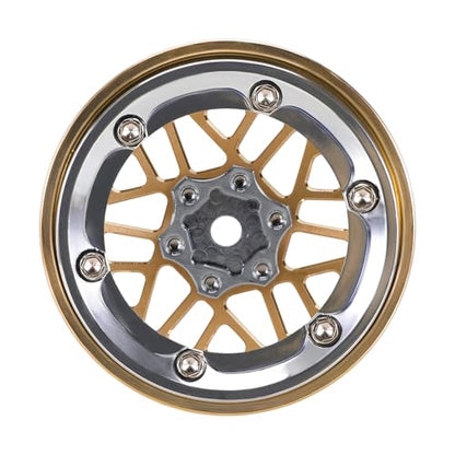 INJORA ModuWheel 1.3” Offset Brass & Aluminum Beadlock Wheels for 1/18 1/24
