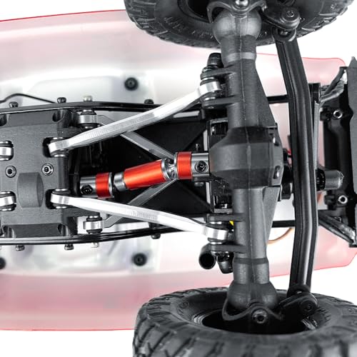RCLIONS Stainless Steel RC Drive Shaft 32+64mm Driveshaft Upgrade for 1/24th AXIAL SCX24 AXI90081 Deadbolt AXI00004 4WD Rock Crawler Car Parts (Red) - color: Red