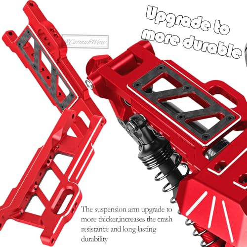 RC Suspension Arms & Mounts,Caster Blocks,Steering Block,Stub Axle Carriers,Turnbuckles Upgrades Part for 1/10 Slash/Rustler/Stampede/Jat0 4x4(VXL),Hoss 4x4 VXL,Red - color: Red(1set)