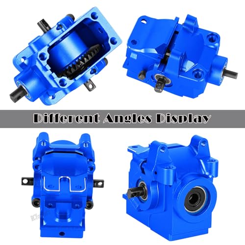 RC Aluminum Transmission Gearbox Case & 37T Diff Gear Upgrades Part for 1/10 Slash/Rustler/Stampede/Jato 4X4 4WD VXL/XO-1,Replace #6880#6881,Navy Blue - color: Navy Blue-(rc Upgrades Part）