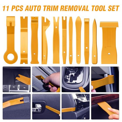 GOOACC 330Pcs Trim Removal Tool Auto Push Pin Bumper Retainer Clip Set | Fastener Terminal Remover Tool Adhesive Cable Clips Kit Car Panel Radio Removal Auto Clip Pliers Yellow - color: Yellow