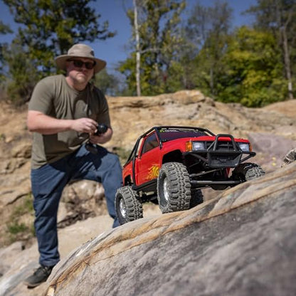Axial SCX10 III 1987 Toyota SR5 4X4 RC Truck 1/10, RTR, Red | Brushed Rock Crawler, AXI-2062T2, Lipo Battery and Charger Not Included - color: Red