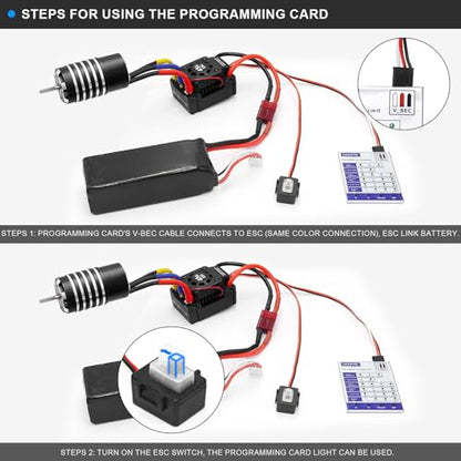 BL2852 4500KV Brushless Motor 3.175mm & Brushless ESC for 1/12/14/16 RC - color: Motor & ESC
