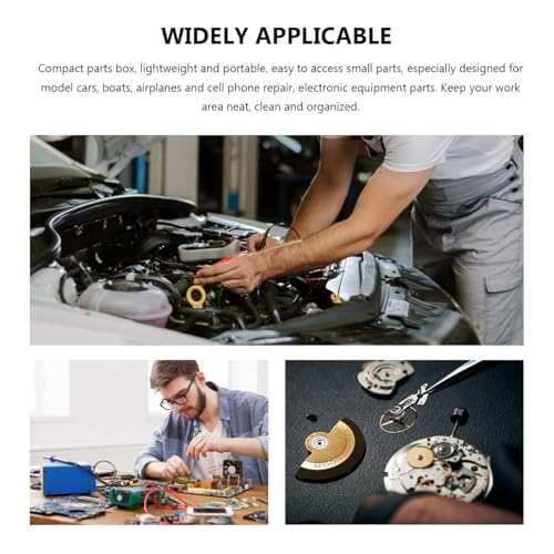 Magnetic Parts Tray, Aluminium Alloy RC Screws Organizer with Magnetic Pad, Automotive Small Tool Tray Electronic Repair Screws Holder for Sockets Bolts Pins, Car Accessories (Red) - color: Red