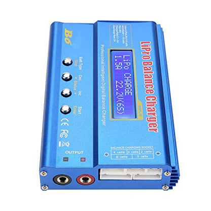 RC Charger,B6 80W Digital LCD Balance Charger Discharger Parallel Charging Board for LLiPo NiMH RC Battery(Without Plug)