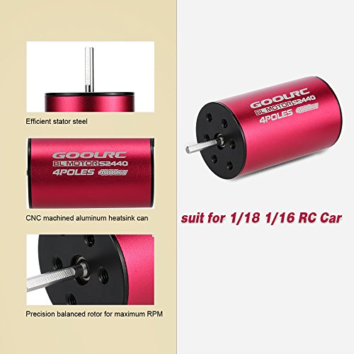 GoolRC S2440 4000KV Sensorless Brushless Motor for 1/18 1/16 RC Car