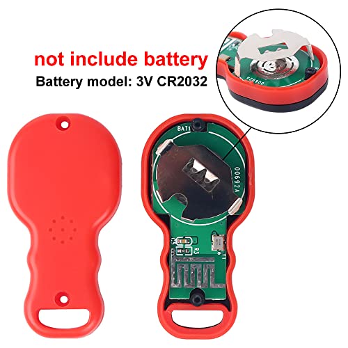 INJORA Metal Automatic Winch Wireless RC System for 1/10 RC Crawler (Red) - color: Red