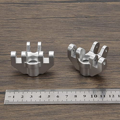 RCAWD Spindle Set Front Steering Blocks LOS244004 for Losi 1/8 LMT Upgrade Parts Silver - color: Silver