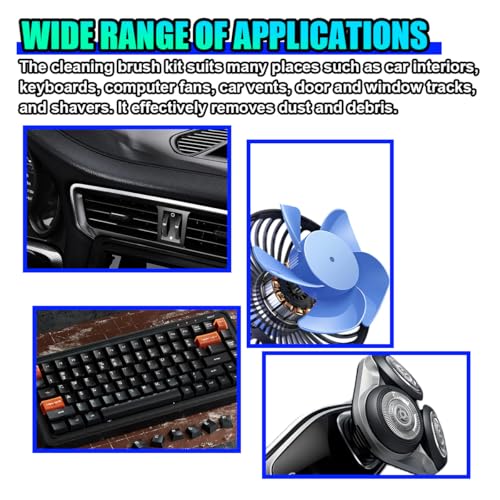 ZIMISI 10PCS Car Detailing Brush Kit, Nylon Anti-Static Car Interior Cleaning Tools, Portable Crevice Cleaning Brush Auto Dusting Tool Multipurpose for Dashboard Air Vent Computer Keyboard
