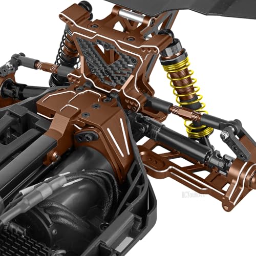 RC Aluminum Turnbuckles Camber Links Upgrades Part for 1/10 Slash/Rustler/Stampede/Hoss,1/8 Jato 4X4 4WD VXL,Turnbuckles Camber Links Hops Up,Bronze (#9027#9028#9029) - color: Bronze-(for 1/10）
