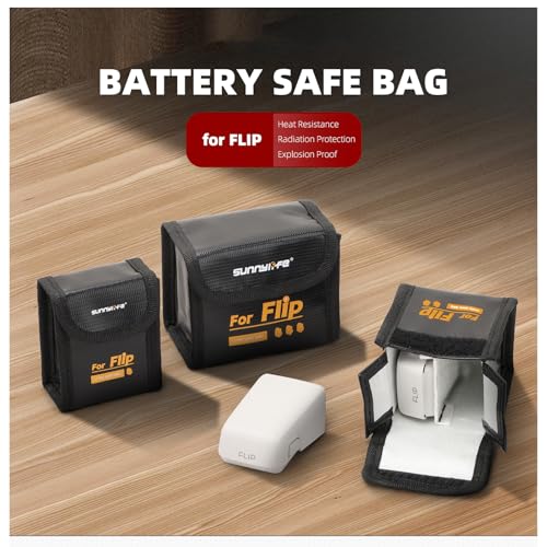 Lipo Battery Bag for DJI Flip Battery - for 1 Batteries | Lipo Storage Case for DJI Flip Batteries, Fireproof Explosion-Proof, Only Case - size: Small (for 1pcs batteries)