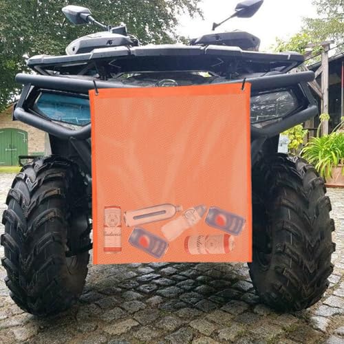 UTV ATV Mesh Trash Bag, PVC Mesh Organizer, UTV Trash Bag - Compatible with Polaris RZR, Can-Am, CFmoto, Yamaha, Honda, Golf Carts Ect - color: orange