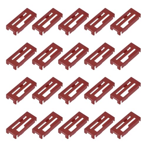 MECCANIXITY 40 Pcs Servo Extension Cable Clips, Servo Cable Safety Connector Lead Wire Buckle Lock for RC Car Plane Boat DIY Y Adapter Cable, Red - color: Red
