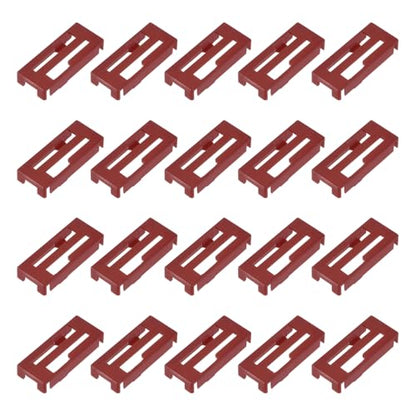 MECCANIXITY 40 Pcs Servo Extension Cable Clips, Servo Cable Safety Connector Lead Wire Buckle Lock for RC Car Plane Boat DIY Y Adapter Cable, Red - color: Red