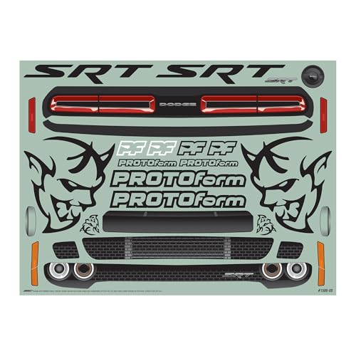 PROTOform Dodge Challenger SRT Demon Clear Body for ARRMA RC Infraction Car, PRM158600