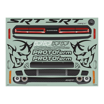 PROTOform Dodge Challenger SRT Demon Clear Body for ARRMA RC Infraction Car, PRM158600