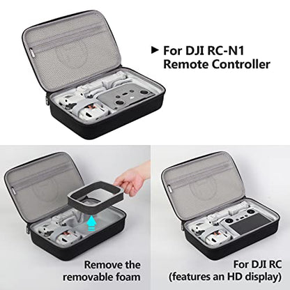 JSVER Carrying Case for DJI Mini 3 Pro/Mini 3 - Hard Shell Travel Storage Case With RC/RC-N1 Remote Controller and Accessories - size: For DJI Mini 3 Pro/DJI Mini 3