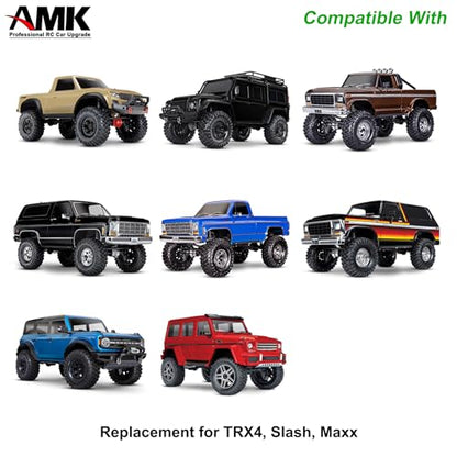 39Pcs TRX4 Metal Ball Bearings Kit, Rubber Sealed Axial SCX10 Bearings Set for 1/10 RC Crawler 92076-4 82046-4 Bronc TRX6 Slash UDR Tamiya TT-02 Semi