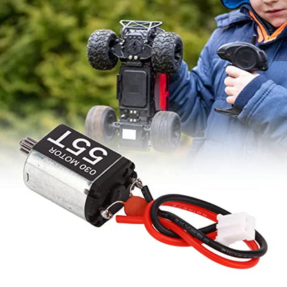 Topyond Metal Low Noise Lightweight RC Car Motor - 030 55T Brushed Motor | Metal Low Noise Lightweight RC Car Motor - 030 55T Brushed Motor with 11T Gear for AXIAL SCX24 1/24 0.8x0.6x0.5in
