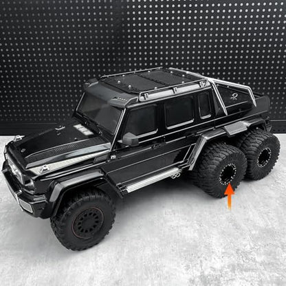 RCHUBAM 1.9" Dually Beadlock Wheel Rims for SCX10 TRX-4 TRX6 G63 6-Wheel | 4PC Aluminum Wheel Hubs,1/10 RC Hauler Crawler Truck Car Upgrade Part - style: 4PCS