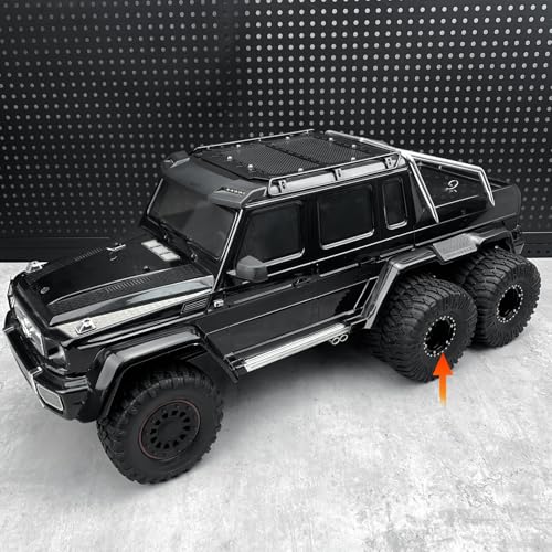 RCHUBAM 1.9" Dually Beadlock Wheel Rims for SCX10 TRX-4 TRX6 G63 6-Wheel | 4PC Aluminum Wheel Hubs,1/10 RC Hauler Crawler Truck Car Upgrade Part - style: 4PCS