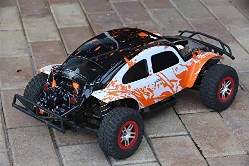 SummitLink Compatible Custom Body Muddy Orange Over White/Black Replacement for 1/10 Scale RC Car or Truck (Truck not Included) SSB-WBR-02