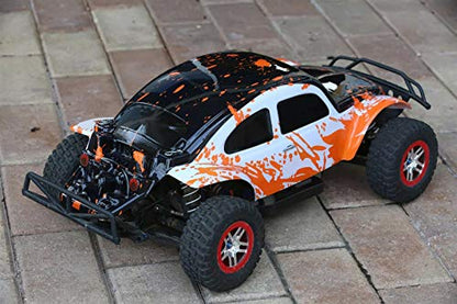 SummitLink Compatible Custom Body Muddy Orange Over White/Black Replacement for 1/10 Scale RC Car or Truck (Truck not Included) SSB-WBR-02