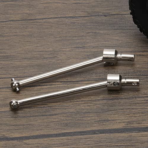 RCAWD Rear Driveshaft Set for 1/8 Losi LMT Upgrades, Dogbones & Diff Outdrive Drive Shafts for 4X4 Solid Axle Monster Truck #LOS04021, #LOS04022, Parts for #LOS242038, #LOS242049 Silver - color: Silver
