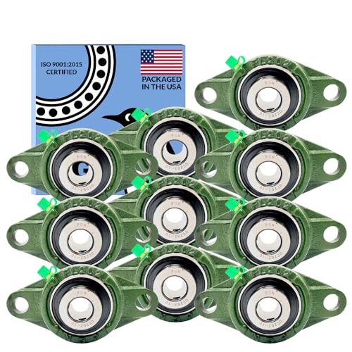 PGN UCFL202-10 (10 Pack) 2-Bolt Flange Bearing 5/8" Bore - size: 10, style: UCFL202-10