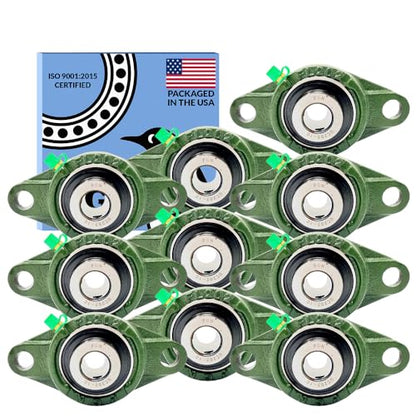PGN UCFL202-10 (10 Pack) 2-Bolt Flange Bearing 5/8" Bore - size: 10, style: UCFL202-10