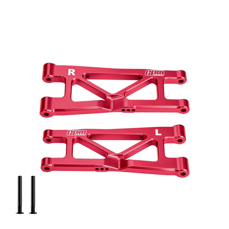 GPM 7075-T6 Alloy Rear Lower Suspension ARMSFor 1/16 Mini Kraton 3S Dsc 4X4 RTR Brushless Speed Truck-Ara2508S (Red) - color: Red