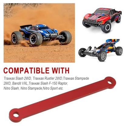 Hobbypark Aluminum Tie Bar and Suspension Hinge Pins for 2WD Traxxas Rustler VXL Slash Stampede Bandit Nitro Sport,Replacement of 2532 2640 (Red) - color: Red