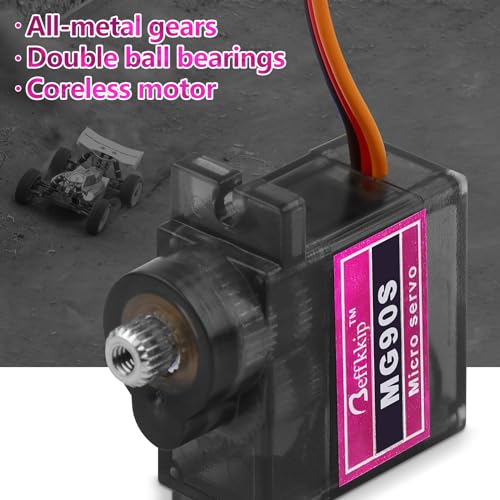 MG90S 9g Metal Gear Micro Servos, 4-Pack | Compact 9g servos with metal gears for RC models, robot joints and Arduino-compatible motion-control projects. - style: 4PCS