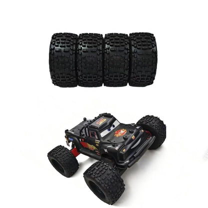 RC Remote Control Car Sledge ARRMA Truck Outcast 1/8 Bigfoot Tires Tamiya4 WD 6.8 * 3.1 * 3.8in Black(4PCS) 12MM 14MM 17MM Couplers Backflip Violent Tire - color: Black, size: 1/8