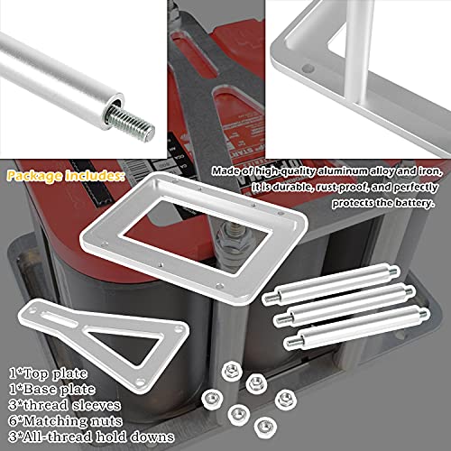 Danti Universal Battery Tray Hold Down Trunk battery Relocation Box Billet Aluminum 551181 For Optima Race Racing Mount Red Yellow Blue Top 34 34/78 D34 D34/78 34M D34M Battery Mount