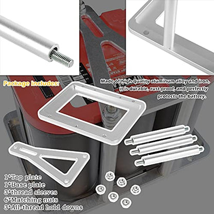 Danti Universal Battery Tray Hold Down Trunk battery Relocation Box Billet Aluminum 551181 For Optima Race Racing Mount Red Yellow Blue Top 34 34/78 D34 D34/78 34M D34M Battery Mount