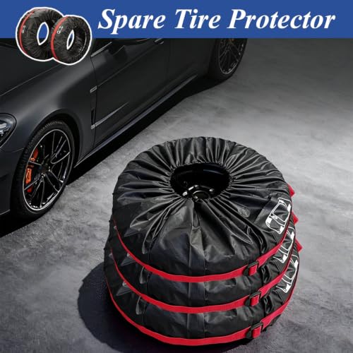 Tire Cover 4pcs for Lexus RC/LC/SC Coupe 1991-2025 Spare Tire Protector Water Dust UV Resistant All-Weather Wheel Storage Bag with Handle