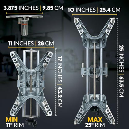 AutoSolo 3D DSP Wheel Alignment Clamp with Magnetic Adapter for Camber Caster Gauge Attachment - Essential Wheel Alignment Tool Automotive Accessory - Front End Alignment Tool for 11-25" Rims (2 Pack) - size: 2 Pack