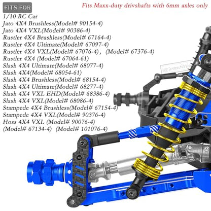 RC Suspension Arms & Mounts,Caster Blocks,Steering Block,Stub Axle Carriers,Turnbuckles Upgrades Part for 1/10 Slash/Rustler/Stampede/Jat0 4x4(VXL),Hoss 4x4 VXL,Navy Blue - color: Navy Blue(1set)