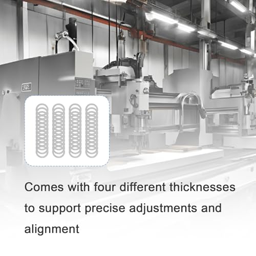 M10×14mm 304 Stainless Steel Shim Washers, 48-Piece Clearance Spacer Set | Four precision thicknesses, 0.1/0.2/0.3/0.5mm, for tolerance correction, shaft spacing and compact machinery assembly - size: M10x14
