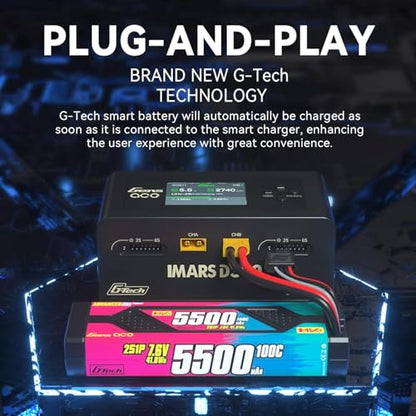 IMARS D300 Balance Charger, Gens Ace Dual Channel for RC 1~6S.Black | AC 300W / DC 700W (350W*2) 16A Smart Charger | G-Tech