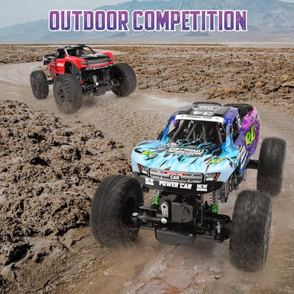 Remote Control Truck,1:12 4x4 Offroad Waterproof RC Amphibious Monster Toys | 2 Rechargeable Batteries Dual Motors Crawler Vehicle Monster Trucks for kids Adults Birthday Christmas Gift Toys - color: Blue