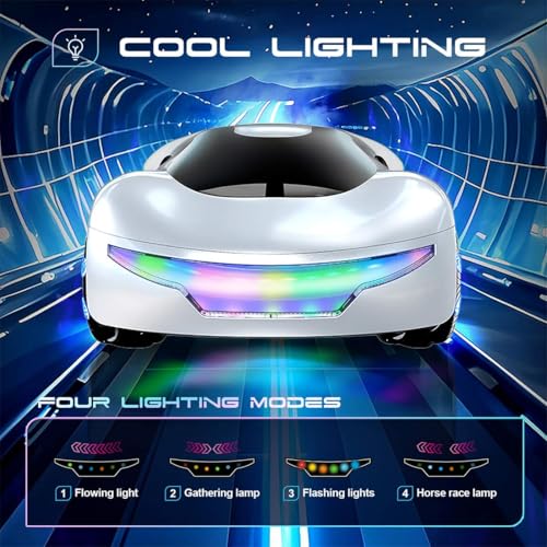 2.4G Gesture Sensing RC Stunt Car, LED Drift Racing Car with Spray Boost, USB Charging Station & Music Effects – 360° Flip Toy Gift (Handle+Watch RC Version) - color: Gradient Green