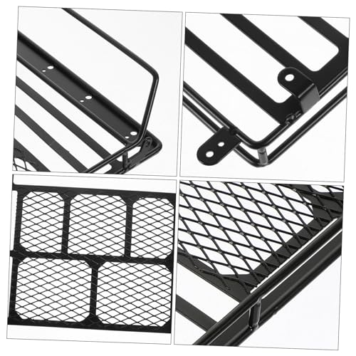 Car Roof Luggage Holder Rack for Rc Crawler Black Cargo Bracket for Simulation Accessories Lightweight Design for Easy Installation and Strong Fixation - size: 22.8X14.1cm