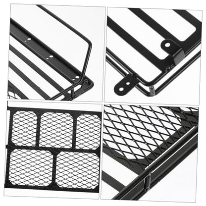 Car Roof Luggage Holder Rack for Rc Crawler Black Cargo Bracket for Simulation Accessories Lightweight Design for Easy Installation and Strong Fixation - size: 22.8X14.1cm