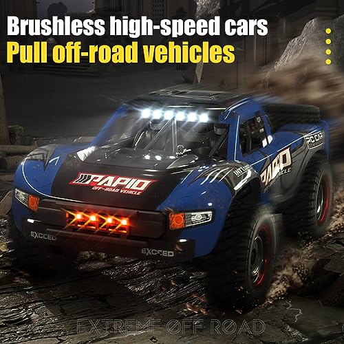 GoolRC Remote Control Truck, 4WD Off-Road Truck RC Drift Cars, 2.4GHz Full Proportional High Speed 40km/h Off-Road Remote Control Car Gifts for Teens 3 Light Modes - color: Blue