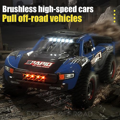 GoolRC Remote Control Truck, 4WD Off-Road Truck RC Drift Cars, 2.4GHz Full Proportional High Speed 40km/h Off-Road Remote Control Car Gifts for Teens 3 Light Modes - color: Blue