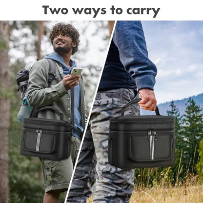 Portable Power Station Carrying Case Compatible with ECOFLOW RIVER 2 Power Station Generator Protective Shoulder Storage Bag Cover with Pocket for Outdoor Travel Camping Charging Accessories